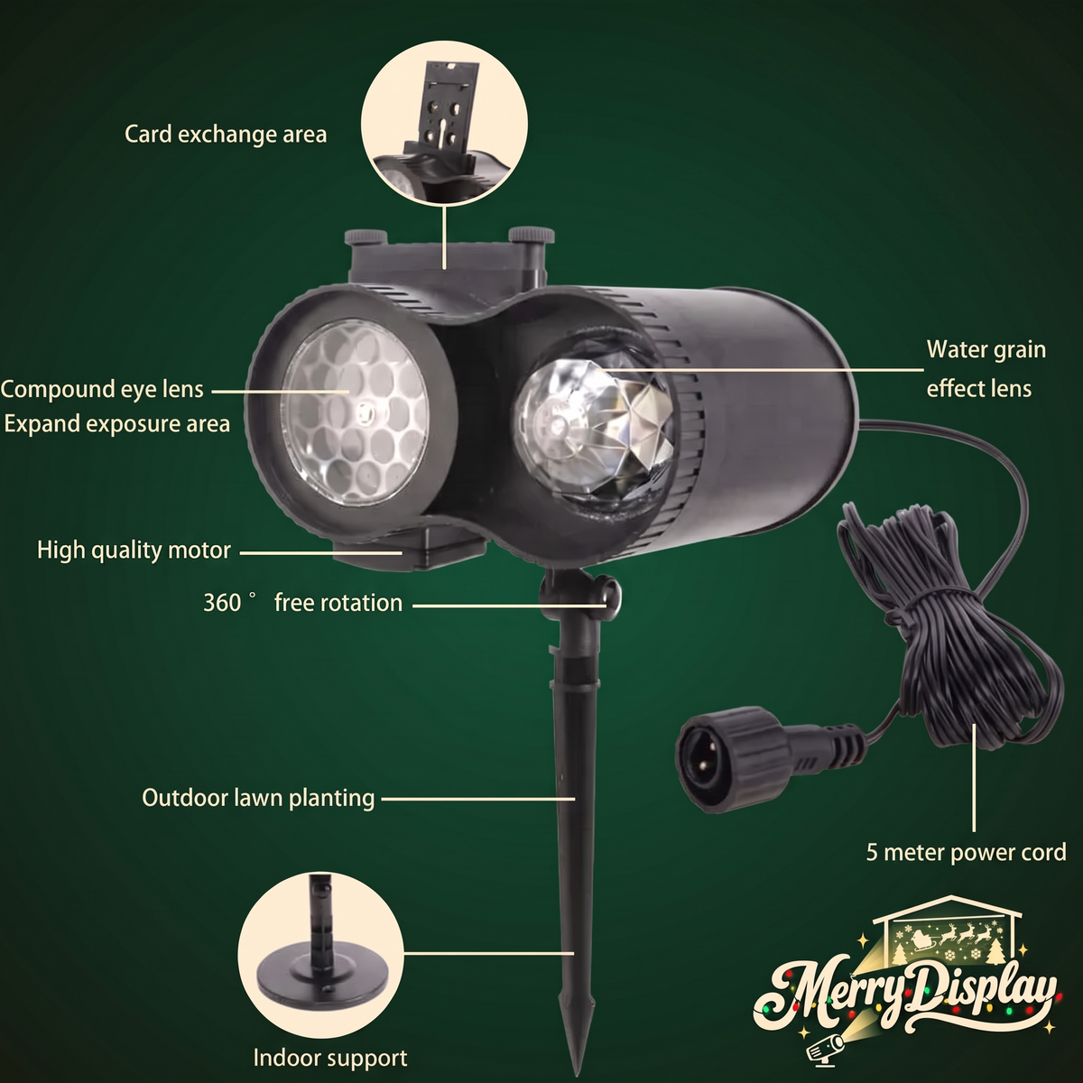 MerryDisplay Christmas Projector
